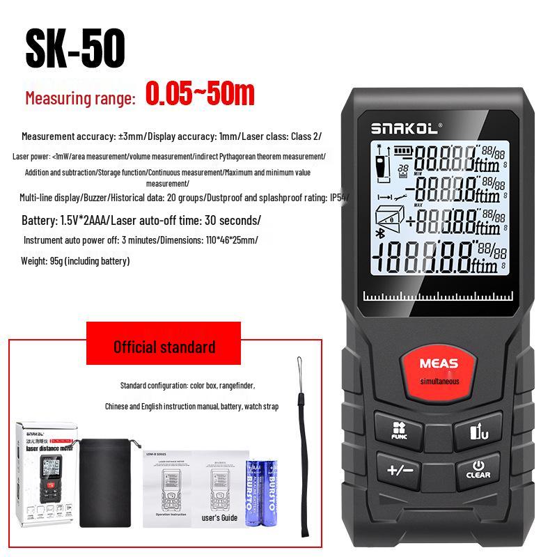 

Sneko 120m High-Precision Handheld Laser Distance Meter Sneko SK-50