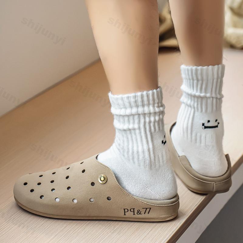 Fashion 2025 Autumn New Concise Low Top Casual Cool Slippers for Men Fashion Trend Versatile Hollow Breathable Comforatble Flat Sandals