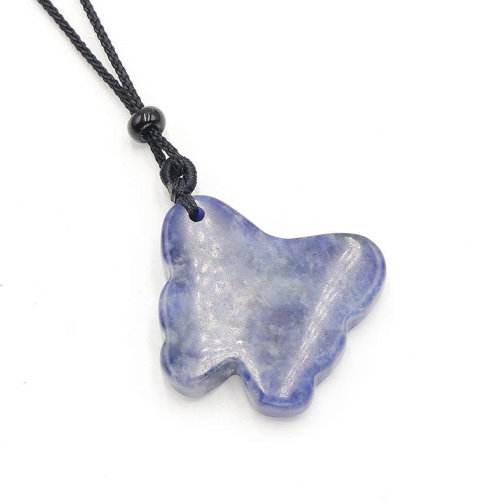 Amethyst, Rose Quartz, and Green Aventurine Butterfly Carved Pendant Accessories