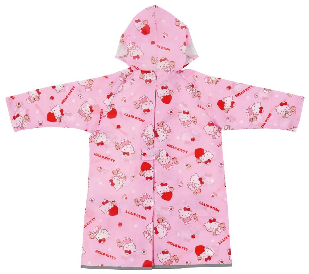 Skater Kitty and Friends Fits Heights Can be Put on or Removed While Wearing a School Backpack Children's Raincoat, Design, RACO1M, Girls' 110-125cm,