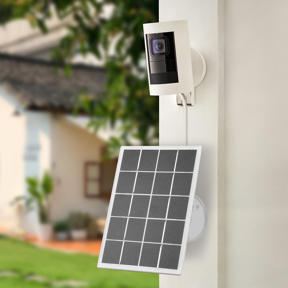 10W Solar Panel for Ring Camera Waterproof Solar Panel Kit 360° Adjustable Wall Mount for Ring Stick Up Cam and Spotlight Cam