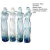 Goddess Figurine Resin Tinted Goddess of Hope Sisters Sculpture Transparent Gradient Blue Woman Statue for Table Mantel Bookshelf Decor