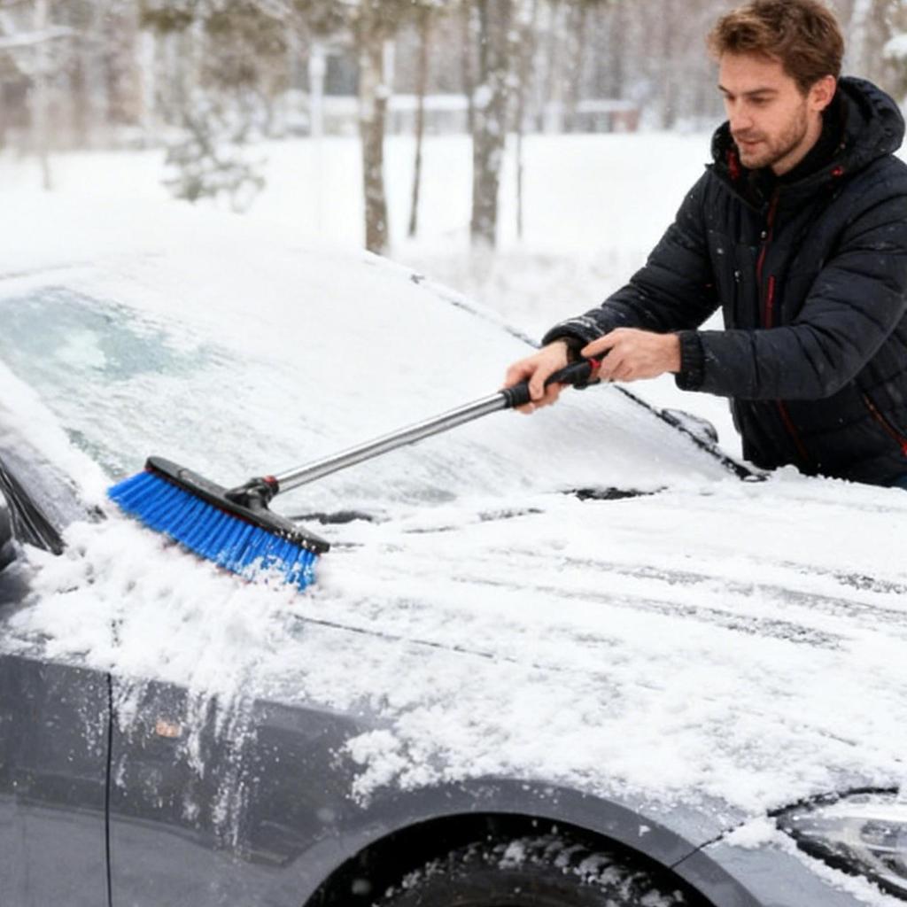 Ice Scrapers for Car Windshield Ergonomic Telescopic Detachable Automotive Window Cleaning Shovel for Vehicle Truck SUV Window