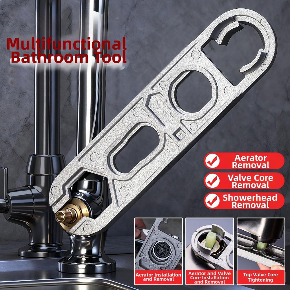 6-in-1 Multifunctional Adjustable Plumbing Wrench For Faucet, Valve Shower Installations Open Wrench Plumbing Installation Tool China Mainland
