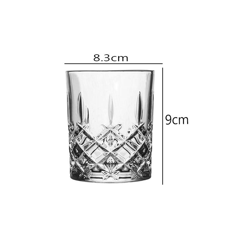 310ml/320ml High End Cocktail Glass Transparent Whiskey Glass Carved Foreign Wine Glass Classic Party Drinking Glasses Drinkware