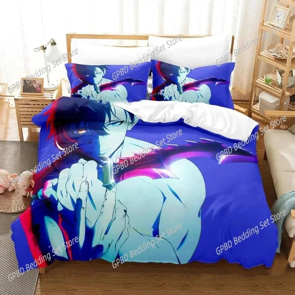 Comforter 3D Printed Anime Solo Leveling Bedding Set Bedroom Soft Modern S Comefortable And
