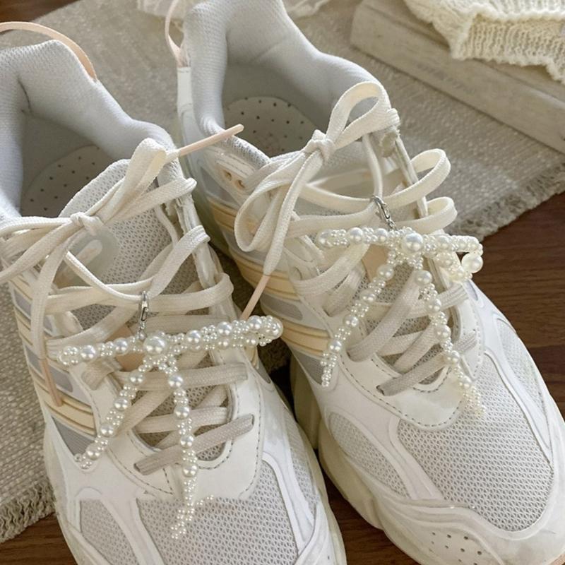 1 Pair Lovely Bowknot Phone Pendant Beaded Keyrings Bag Accessory Elegant Bag Ornament Shoe Pendant for Any Occasion