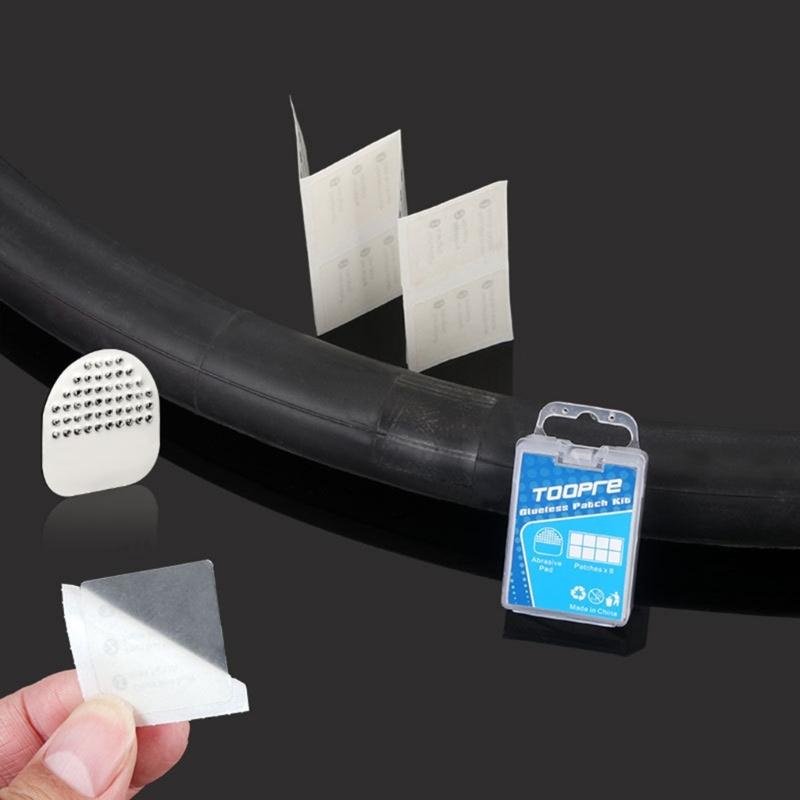 Bike Tyre Repair Kit Bike Tire Patch Repair Kit Glueless Bicycles Inner Tire Puncture Patch with Levers for Road Bikes