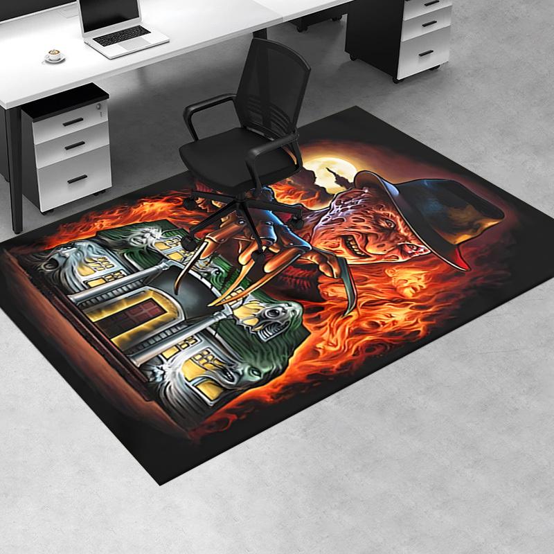 

Freddy Krueger Horror Movie Poster T-Shirt Office Mat Home Decor Office Desk Chair Rugs Chair Carpet for office Chair Mat Gift For Halloween 60cm by 90cm