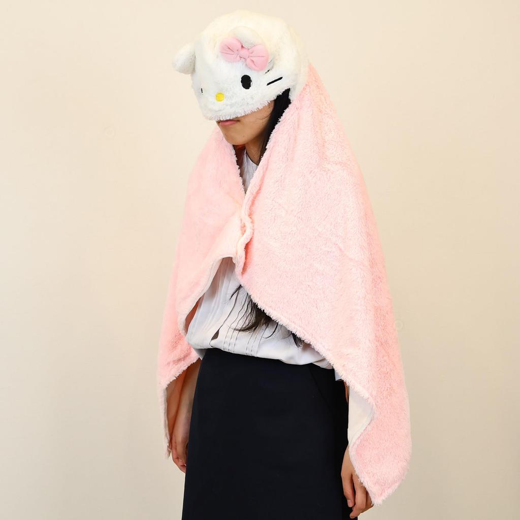Marushin Hooded Blanket, Sanrio Hello Kitty, Cute, Fluffy, Stylish, Winter Warmer, Product Number: 3805002200