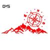 Online Car Accessories Compass Mountains Car-Styling SUV Off-road Reflective Decals Sticker Decoration