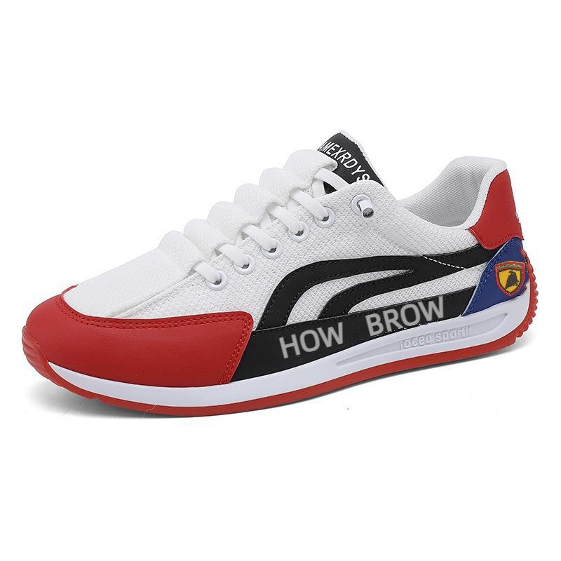 Wiosenne i jesienne męskie buty casualowe Oddychające, antypoślizgowe i odporne na ścieranie buty sportowe Siateczkowe niskie modne małe białe buty Buty do biegania z miękką podeszwą
