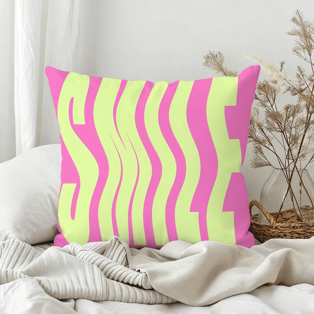 Morandi Color Minimalist Line Art Pillow Case Bedroom Sofa Living Room Backrest Decoration Square Cushion Nap Time