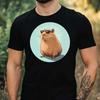 Unisexs Funny Capybara Motif Cotton TShirt Size XS To XL