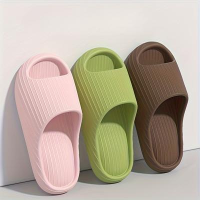 Chaussons confortables en EVA - Chaussons à semelles épaisses, antidérapants, décontractés, parfaits pour une utilisation intérieure/extérieure, la plage et la détente en famille, chaussons