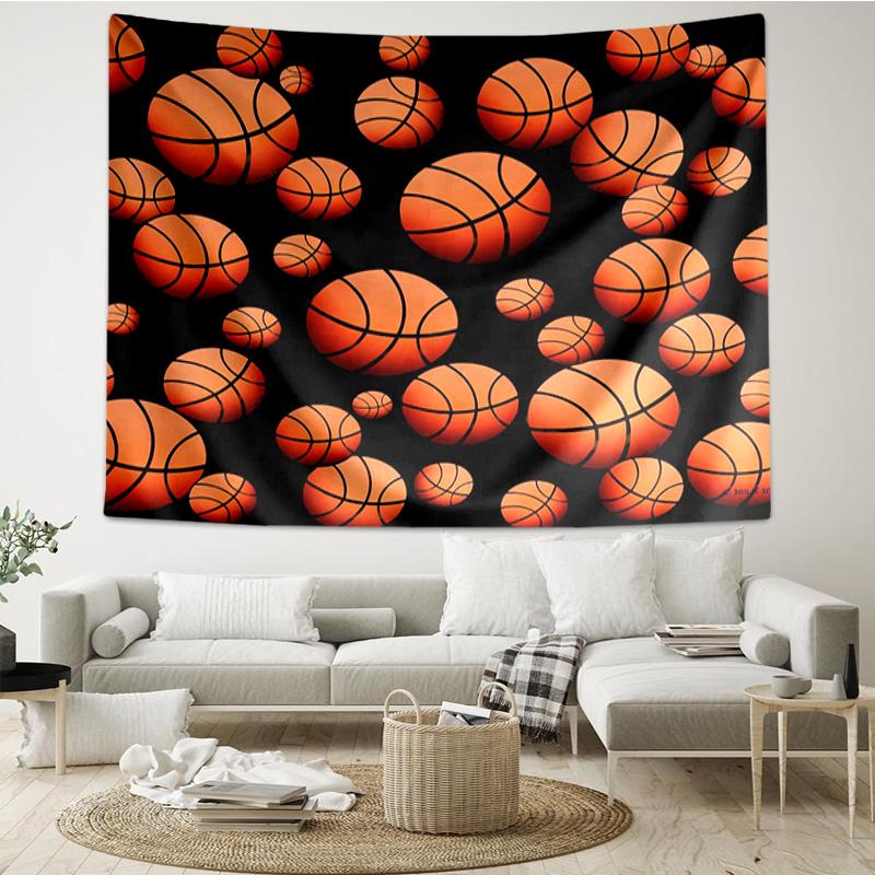 Basketball Pattern Background Tapestry Hanging for Bedroom,Livingroom, Playroom,Decor Art Room Wall Tapestry Holiday and Birthday Gifts