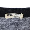 MIUMIU Made In Italy Long Sleeve Cashmere Blend Cardigan 40 Black Knit Women Used