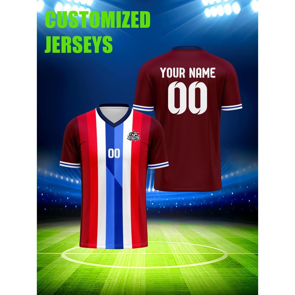Custom Soccer Jersey With Custom Image, Number And Name, title tournament league competition kit S