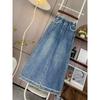 DIMANAF 2025 Plus Size Autumn Basic Elastic Jeans Wear out Pants Women Loose Denim Trousers Big Casual Blue  Pants 6XL