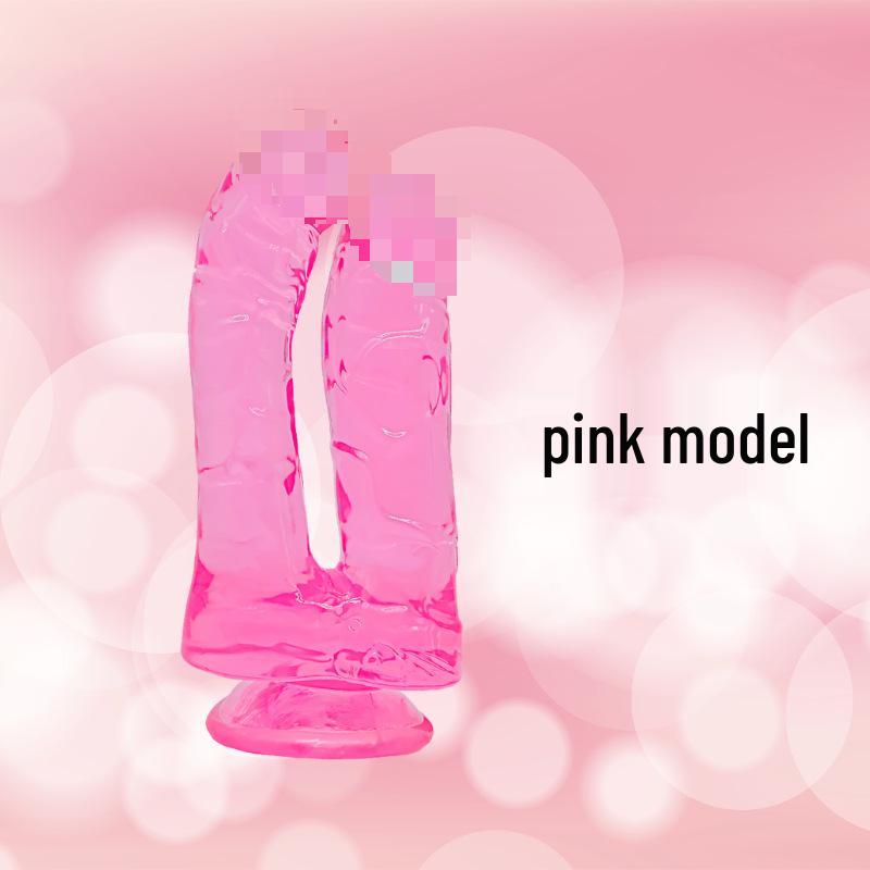 Double-Ended Female Masturbator with Yin & Anus Inserts - Dual Entry Simulated Phallus