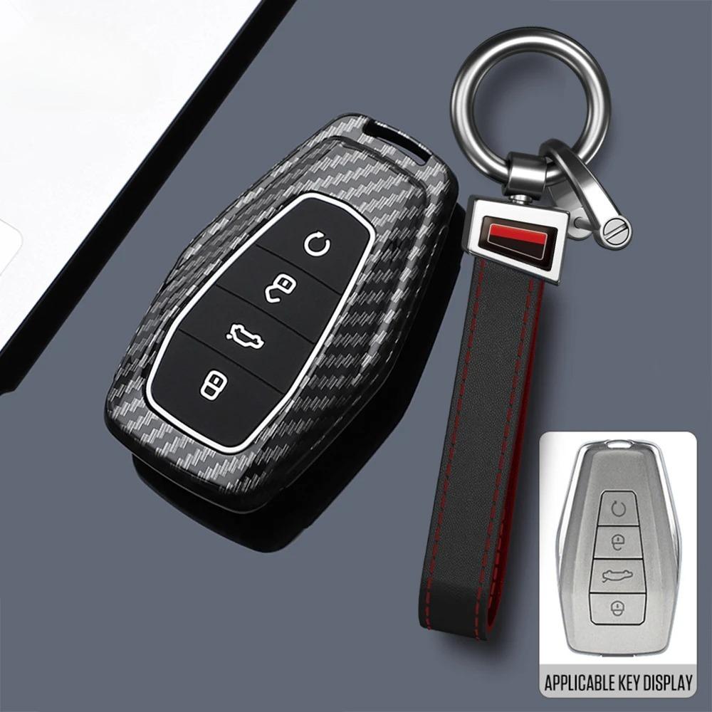 ABS Kohlefaser Auto Schlüsselhülle Abdeckung für Geely Coolray X6 X7 EX7 Emgrand Global Hawk GX7 Fernbedienungszubehör