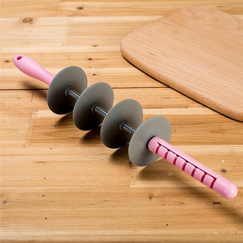 1 Pc Rolling Pin Multi-function Bread Set Adjustable Blade Roller Pins Croissant Cutter