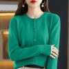 Cardigan da Donna con Bottoni e Girocollo, Maglione a Maglia Capospalla
