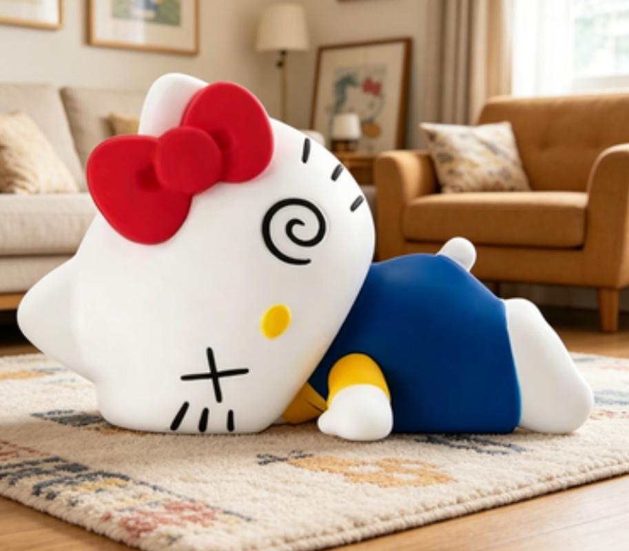 New Product Kt Cat Kuromi Character Fainting Design Blind Box Figurine Desktop Ornament As A Festival Surprise Gift