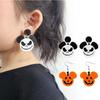 Halloween Earrings Mouse for Head Dangle Earrings Holiday Acrylic Pumpkin Eardrops Bats Dangle Jewellery Spooky Cute gif