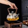 1000ML Octahedral Heat Resistant Glass Teapot Steaming and Boiling Dual-use Lifting Beam Tea Pot Glass Kettle Kung Fu Tea Set