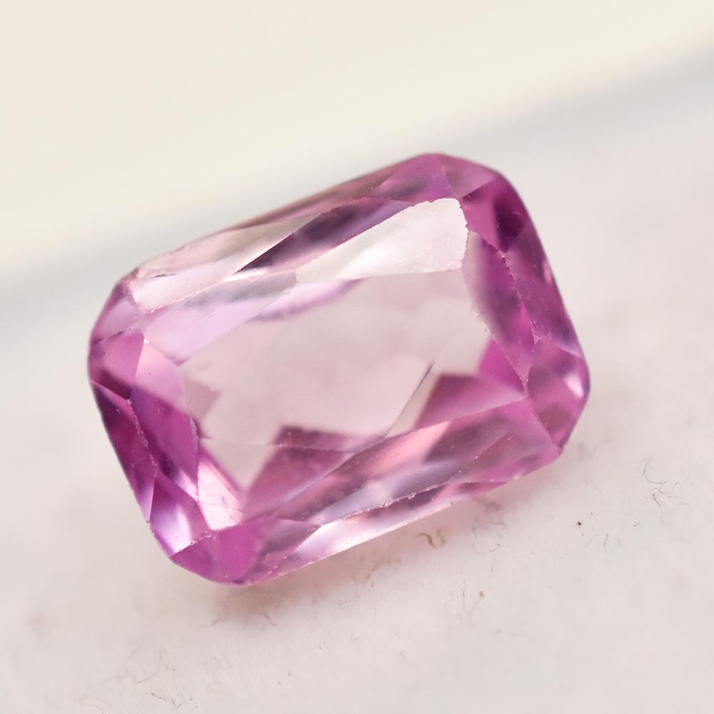 Natural Emerald Cut 4.70 Ct Pink Ruby Loose Gemstone Ring Size