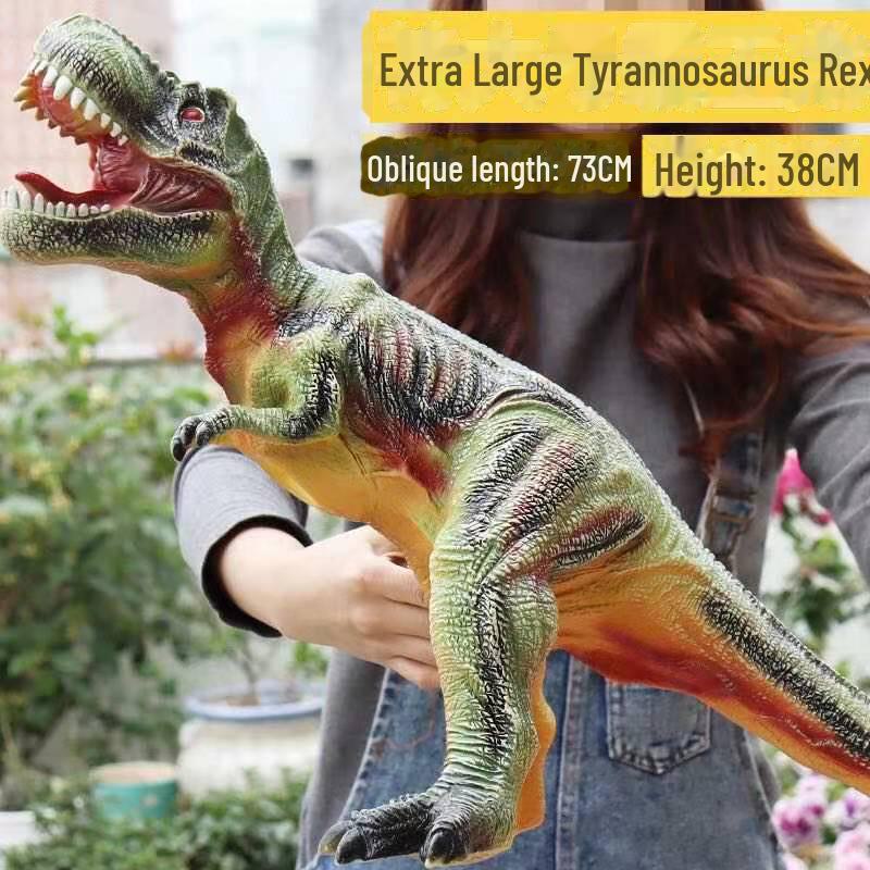 Soft Plastic Giant Dinosaur Model - Cotton-Filled Tyrannosaurus Rex/Triceratops Gift