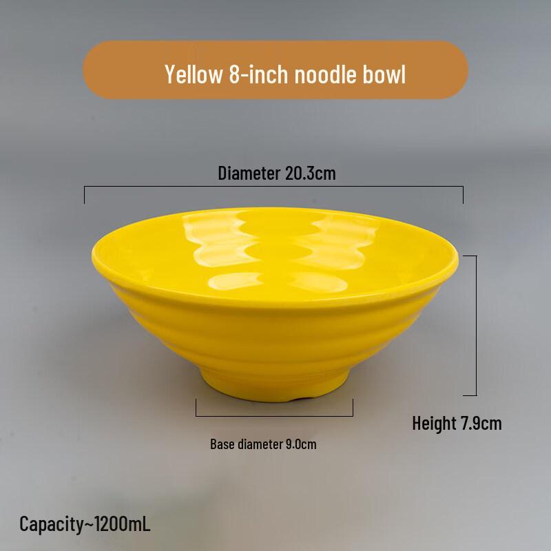 Thickened Cream Style Melamine Noodle Bowl