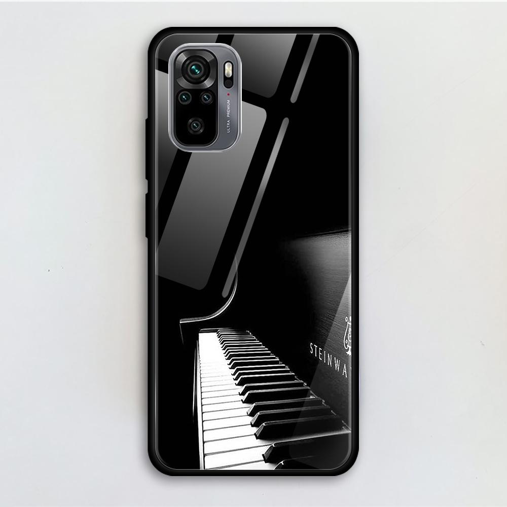 

Love Music Guitar для Xiaomi Redmi Note 10 Pro Max 10S 9T 9S 9 8T 8 7 Pro 5G Роскошный чехол для телефона из закаленного стекла Redmi Note 10 ProMax