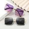 Oversized Square Sun Glasses Ladies  New Luxury Pearl Sunglasses Women Brand Designer Fashion Shades Big Frame Oculos