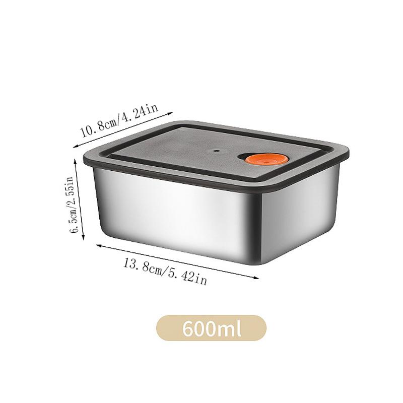 High Quality Stainless Steel Camping Lunch Box Sealed Leak-proof Bento Box Refrigerator Microwave Freezer Storage Box