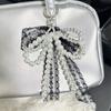 Imitation Pearls Bowknot Keychain Butterfly Knot Pendant for Women Handbags and Backpacks Colorful Key Chain Ornament