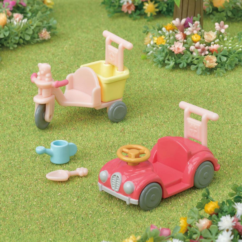 Sylvanian Families Furniture and Car ST Mark Certified Toy Dollhouse for Ages 3 and Sylvanian Families by Epoch [Tricycle Set] Ka-216 Up,