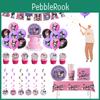 New Party Supplies Set With Decorative Balloons And Tableware
