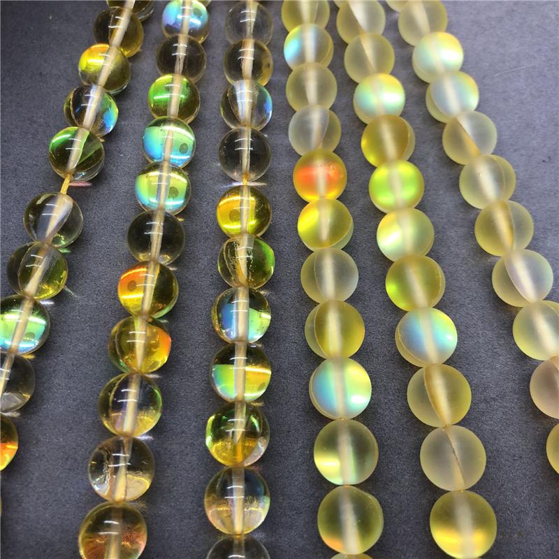 Gelbe Kristall-Glitzerperlen, lose Perlen zur Herstellung von Armbändern und Halsketten