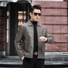 Autumn and winter new style genuine leather jacket men's sheepskin coat lapel jacket business men's wear