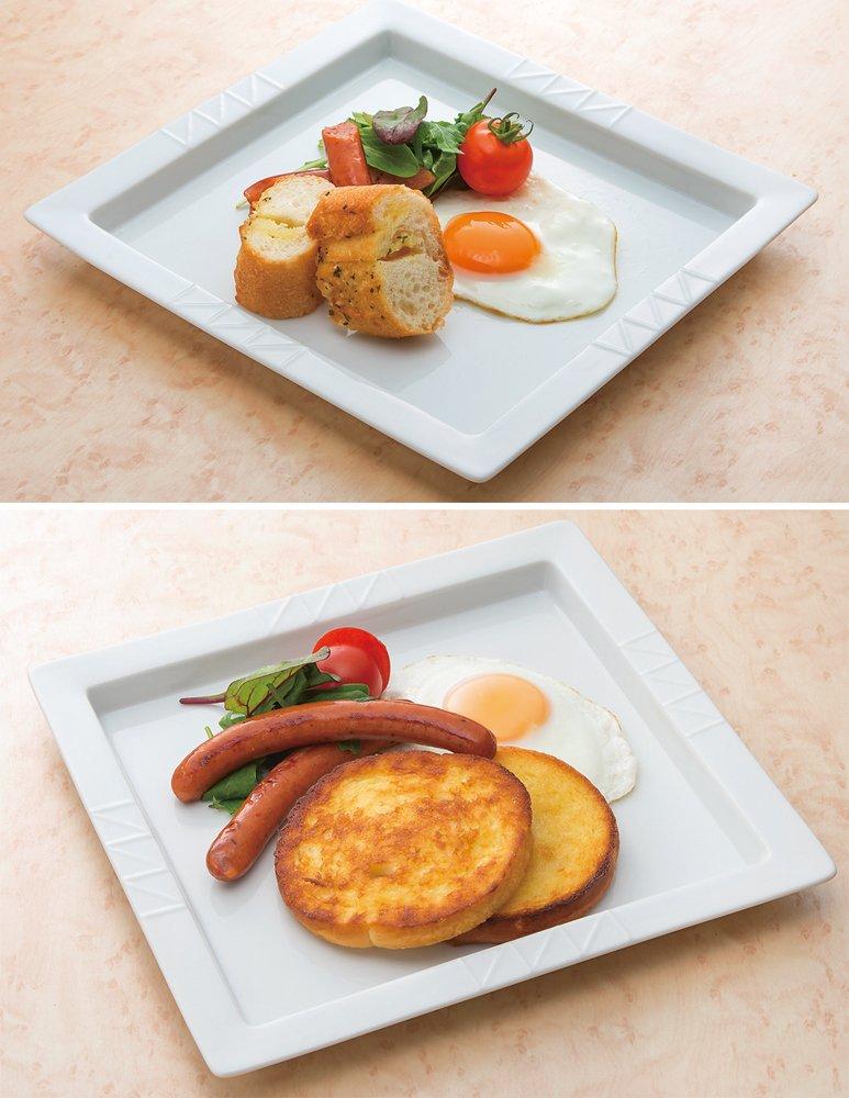 Kuriyama Square Dish, Separate, White, NULL, K-1291, 23.5 x 25 x 2 cm