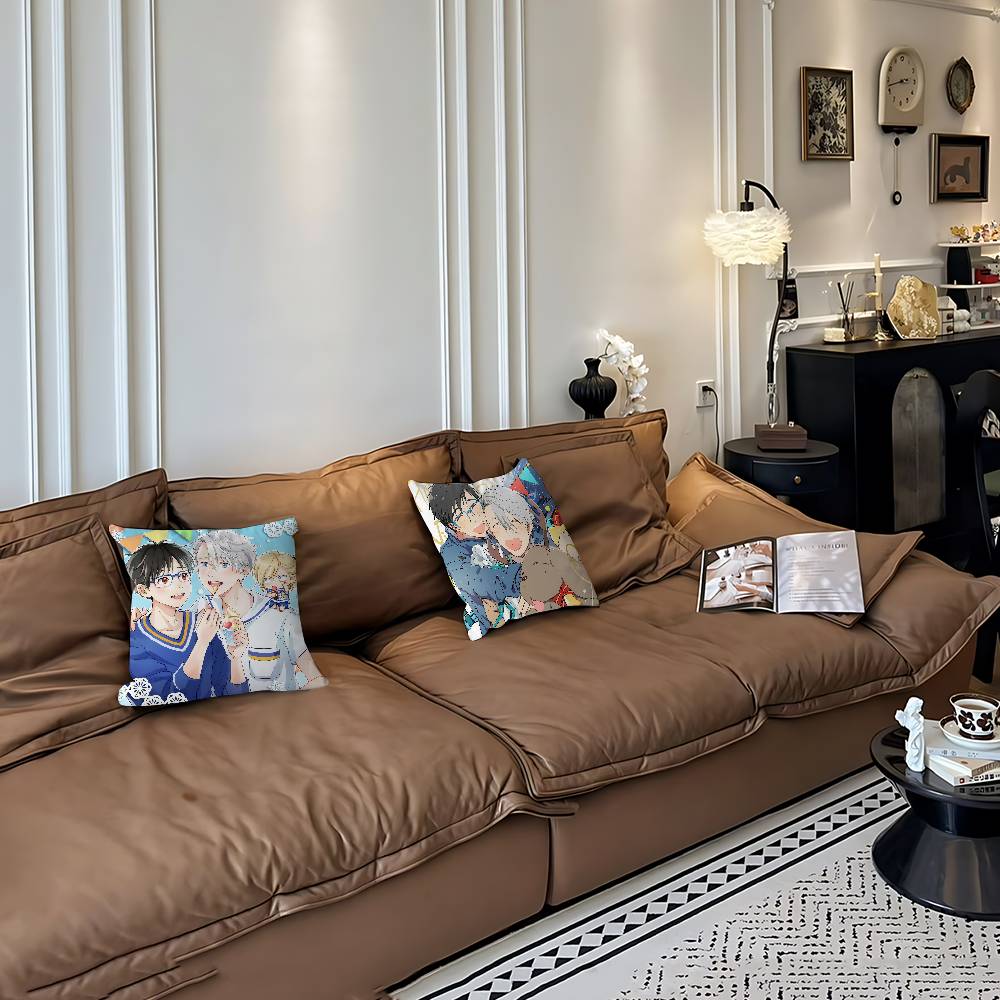Anime Y-Yuri On Ice Cushion Cover 30x50 Polyester Sofa Cushions Decorative Throw Pillows Home Decoration Pillowcover