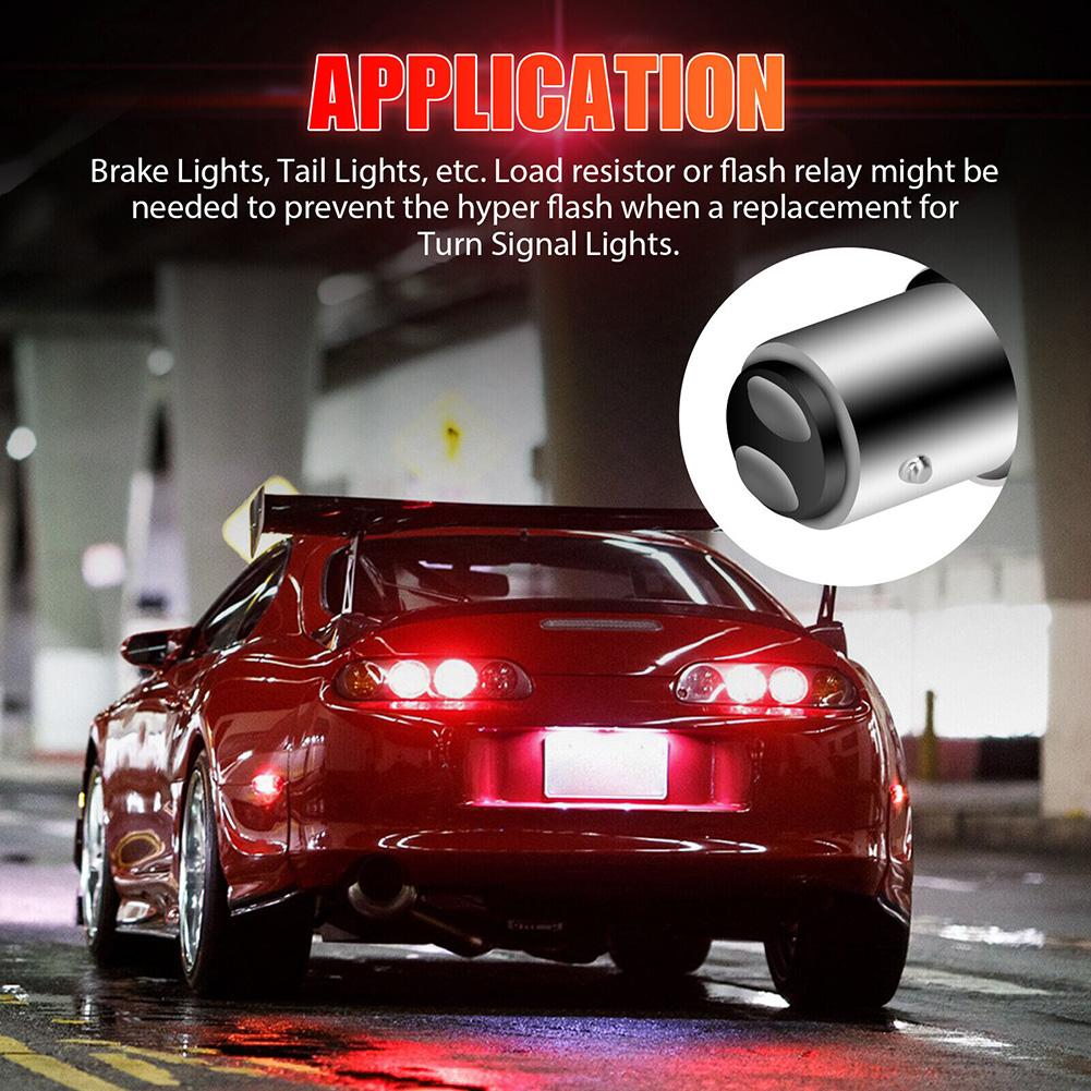 1157 LED Parking Light 16W 2pcs Aluminum Bright Red