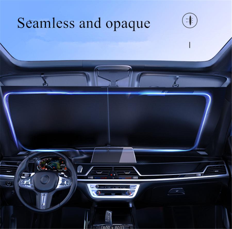 Our Car Windshield Sun Shade is Made of High-hardness Alloy and Heat-insulated Coating, Blocking