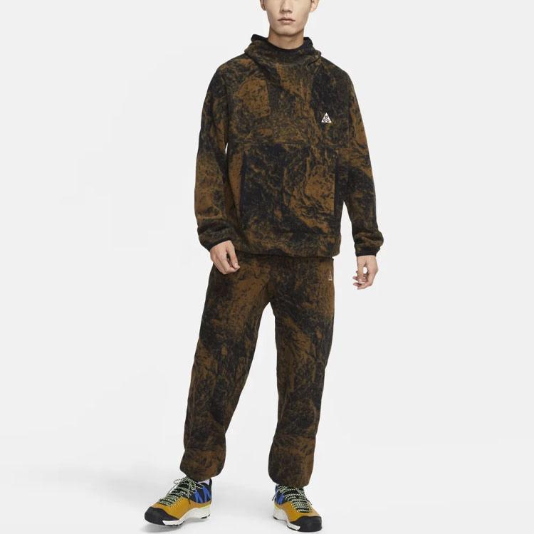 Nike ACG Therma-FIT Wolf Tree Fleece Printed Sports Hoodie Men Tops Brown DM4327-242