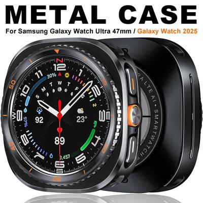Coque de Protection Métallique Pour Samsung Galaxy Watch Ultra 2025 47mm Coque Rigide PC&Alliage Pour Galaxy Watch 7 Ultra Accessoires Bumper