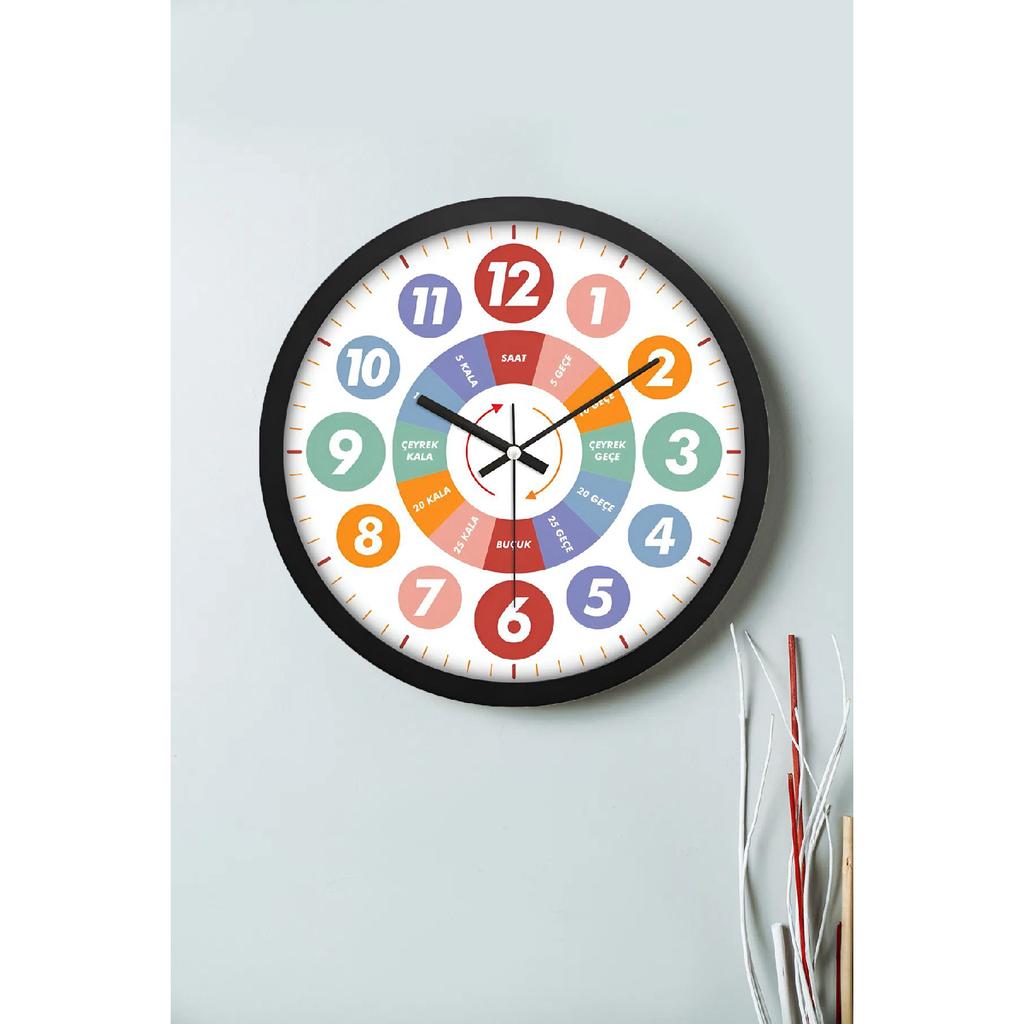 30 Cm Real Glass Flow White Wall Clock With Seconds