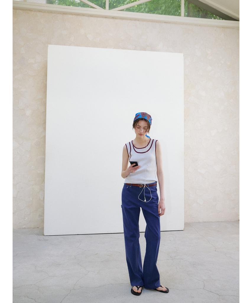 Ninnis [4Nd] Vintage Herringbone Pants (Blue)