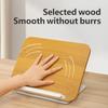 Reading Books Holder Desktop Book Laptop Stand with 360 Degree Rotating Base Wooden Panel Page Clip Foldable Angled